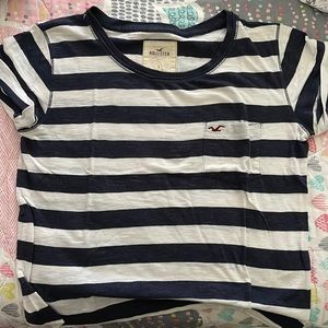 Navy/ White striped shirt